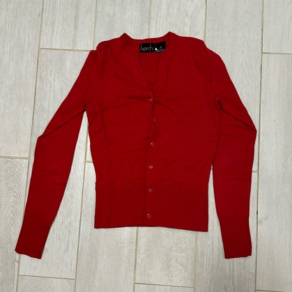 New never work Kersh XS cardigan red